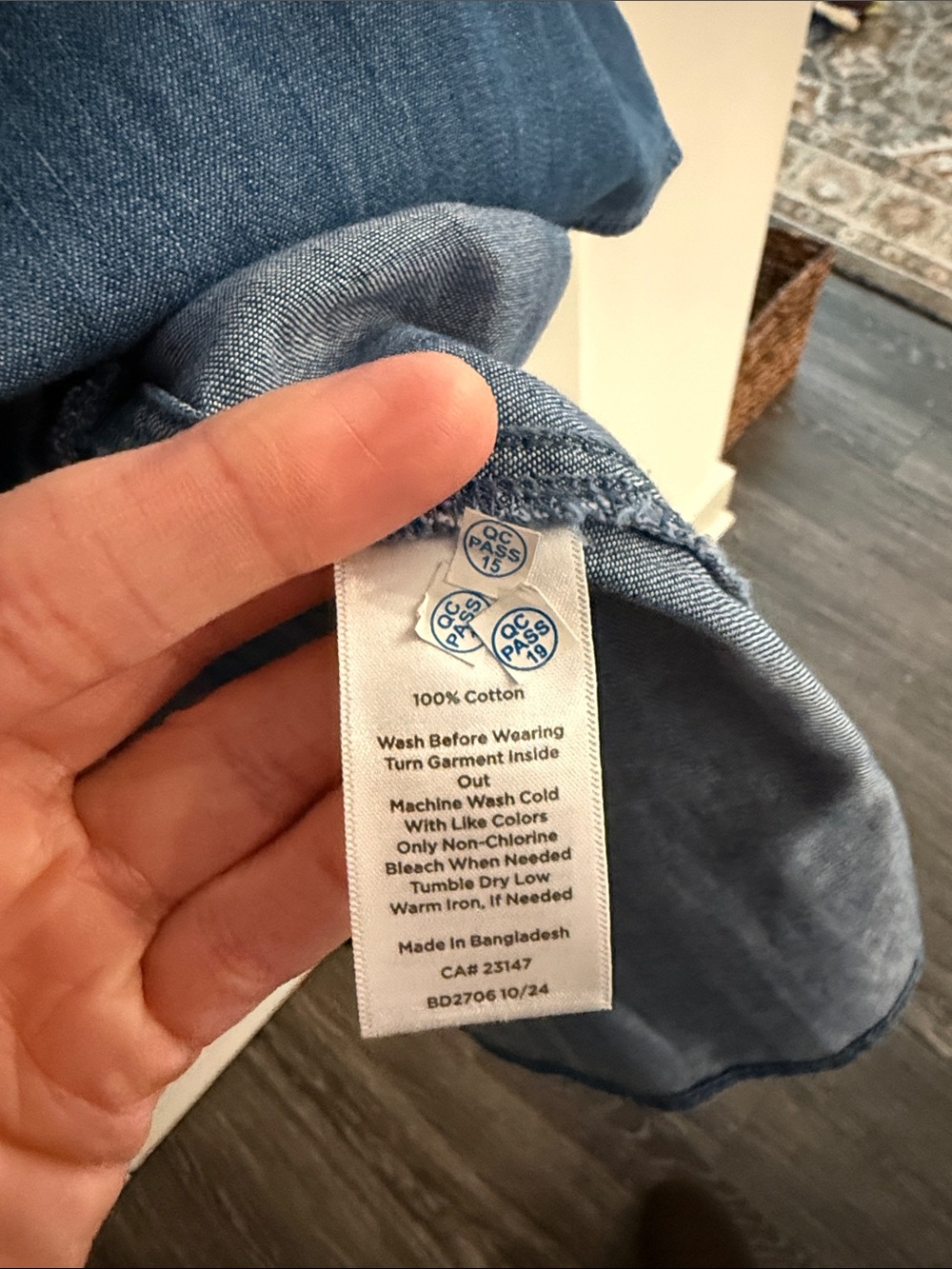 Talbots Blue Chambray Dress - Picture 4 of 6
